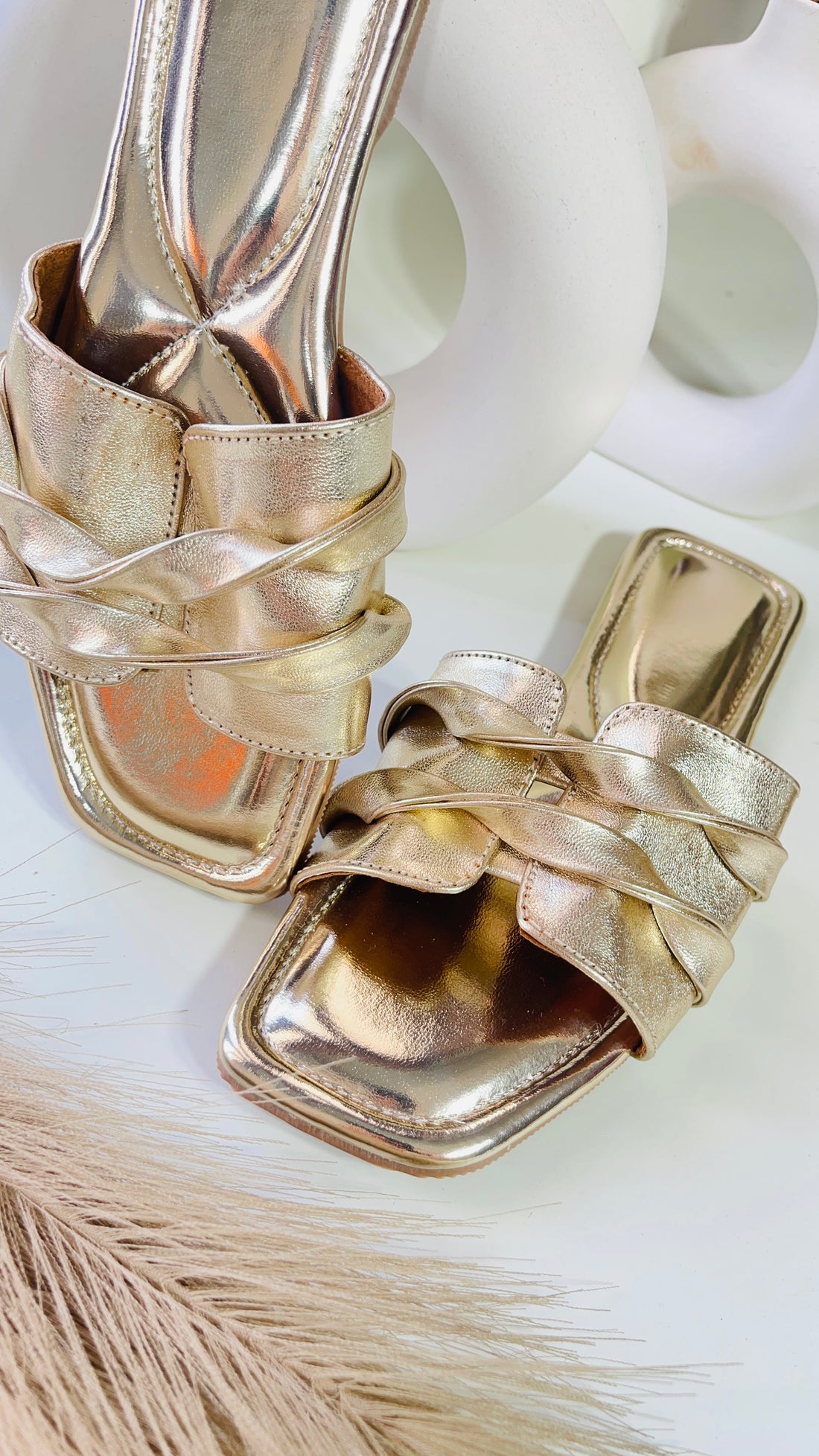 Golden Glow Slip-Ons