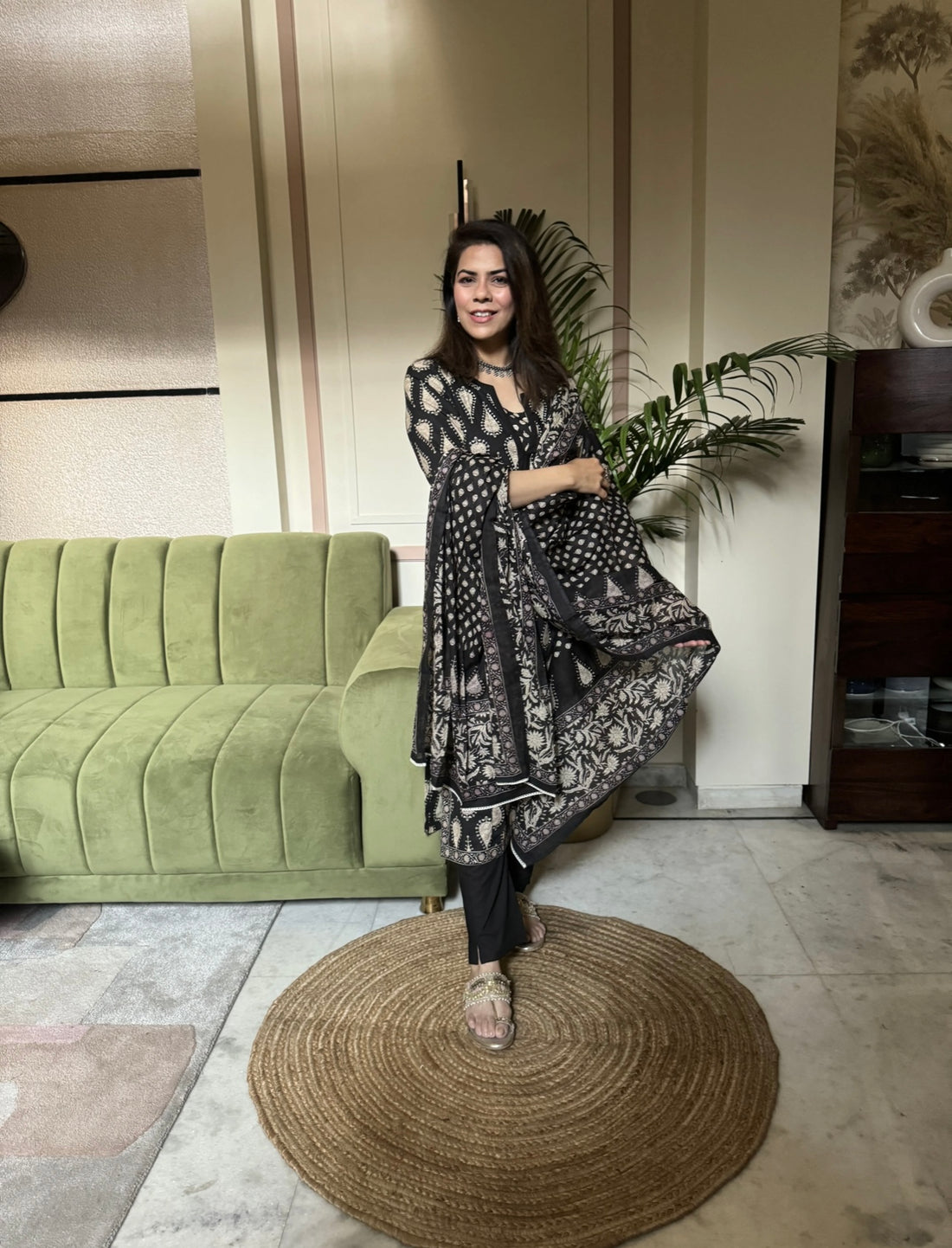 Motif Cotton Suit Set