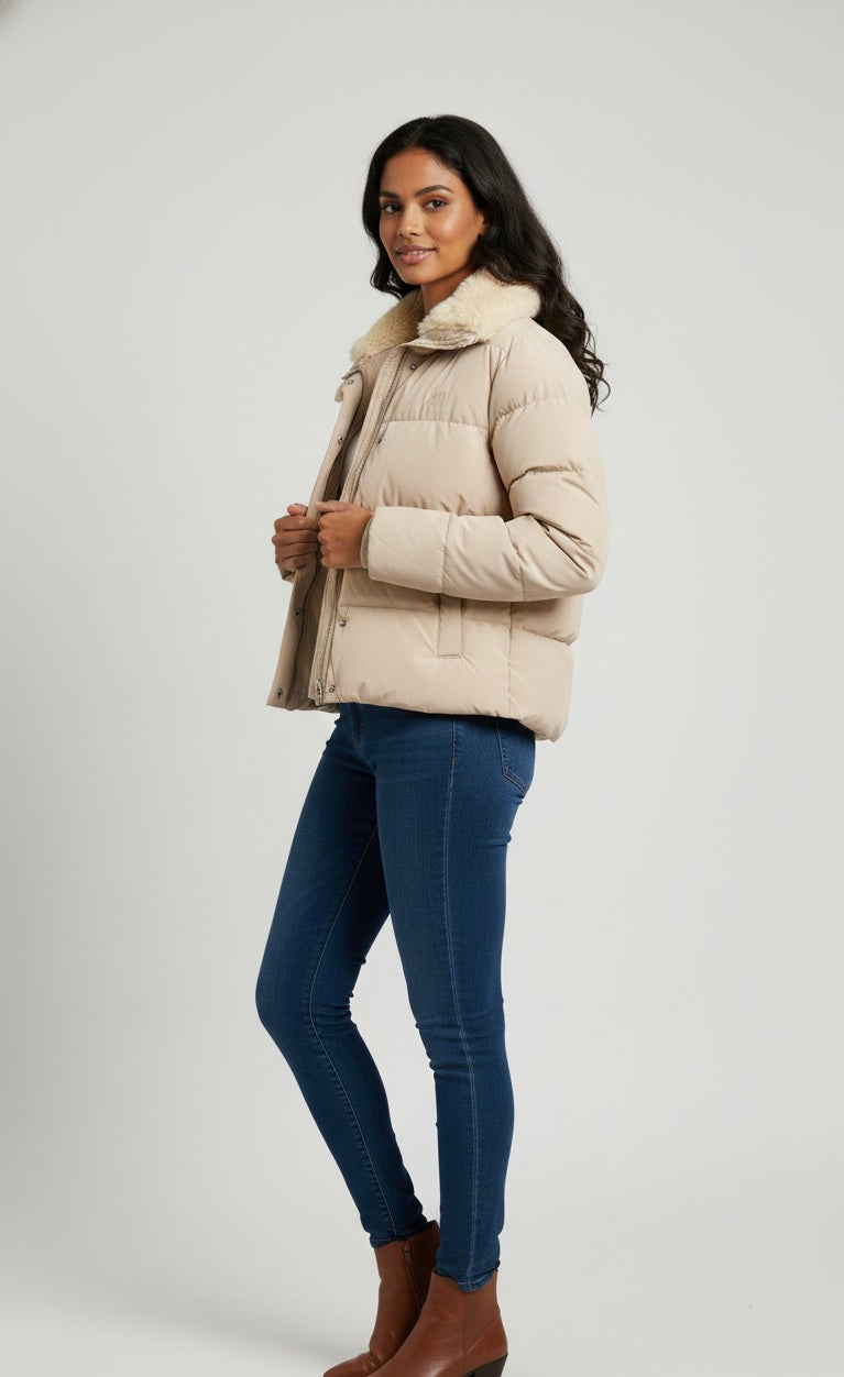 Classic Beige Puffer Jacket