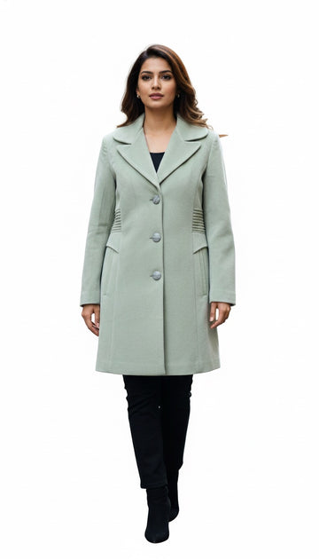 Sage Whisper Coat ~ Cool Hues, Effortless Poise