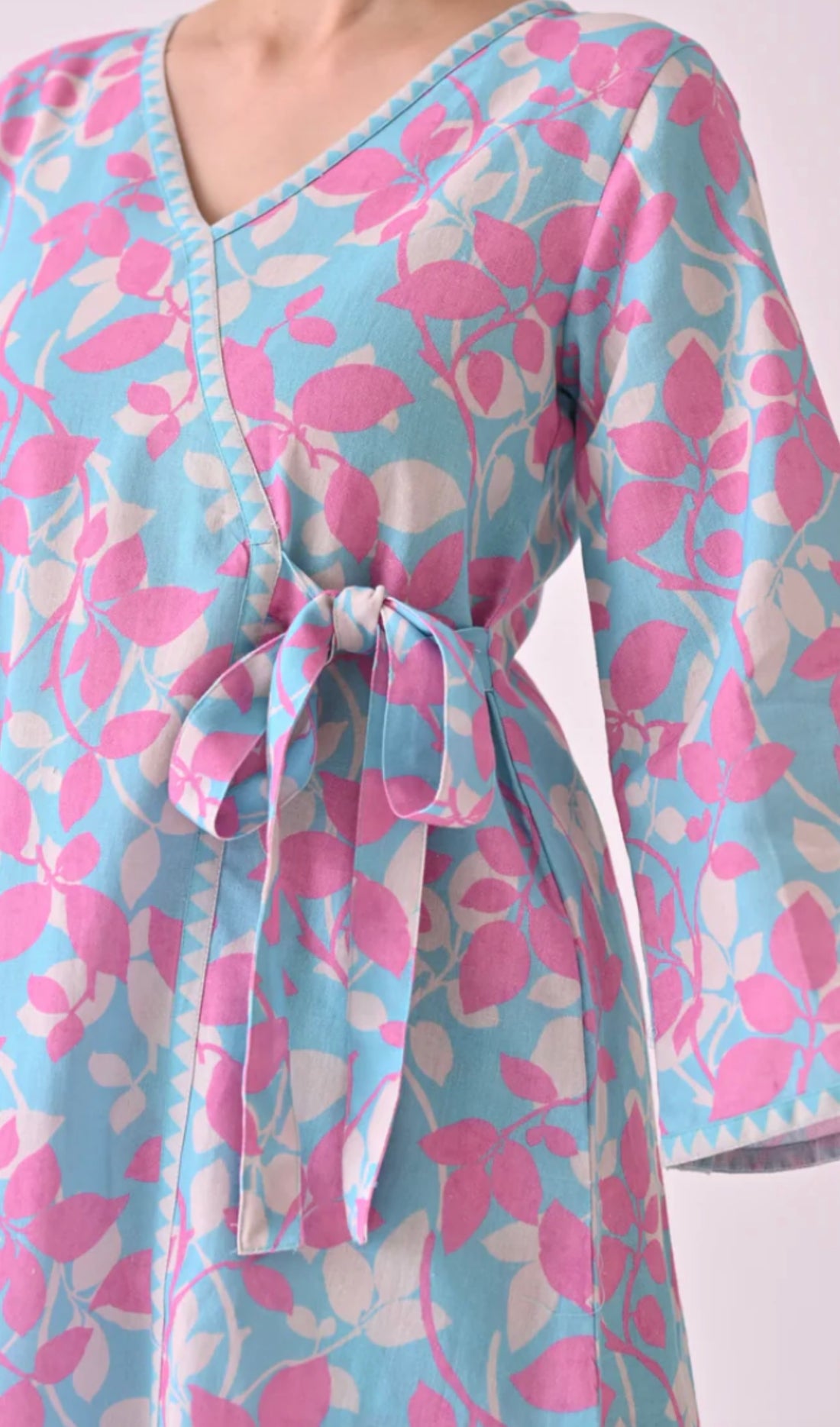 Blue Angrakha Co-ord Set