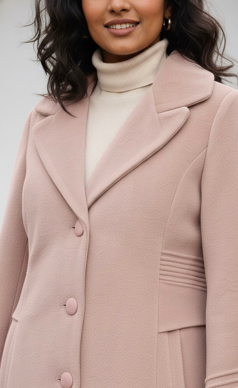 Blush Mist Coat ~ Soft Warmth, Subtle Sophistication