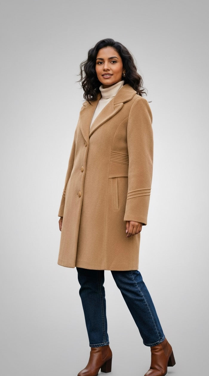 Mocha Grace Coat ~ Effortless Elegance in Warm Tones