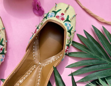 Pastel Bloom: Beaded Delight Jutti