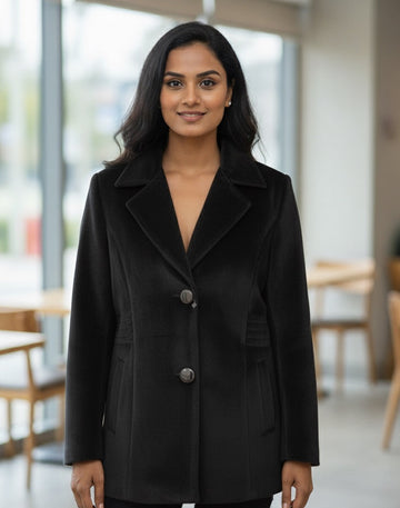 Classic Black Tailored Coat