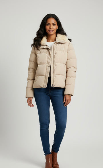 Classic Beige Puffer Jacket