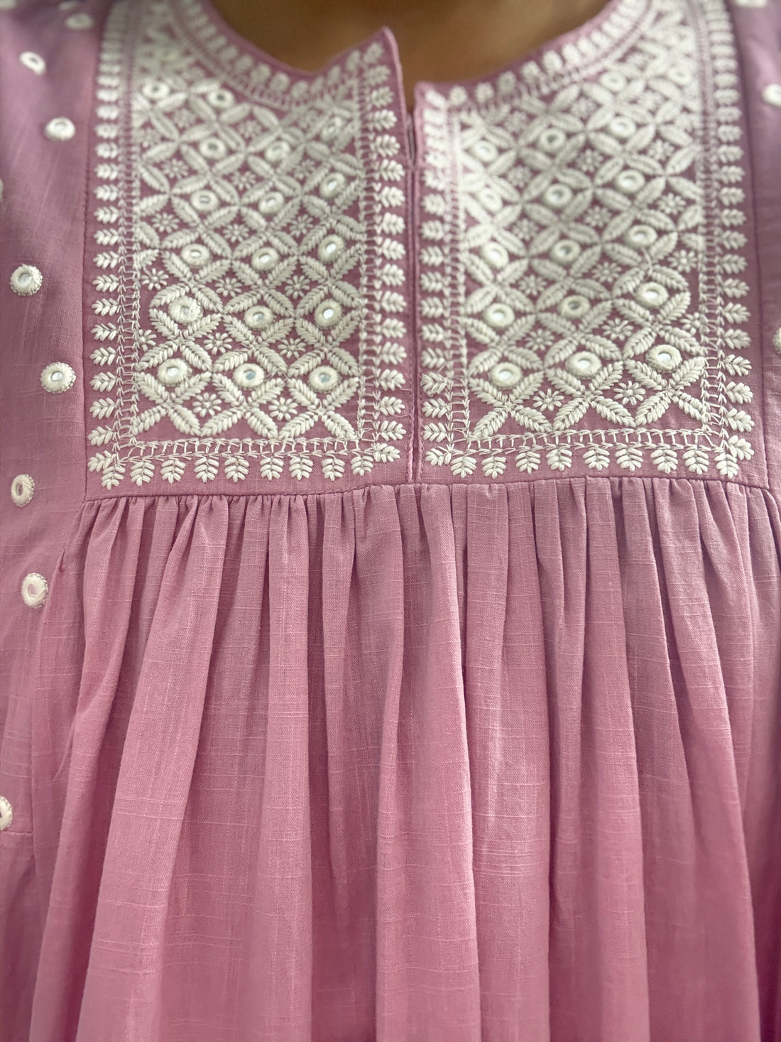 Delicate White Embroidery Anarkali Palazoo Set