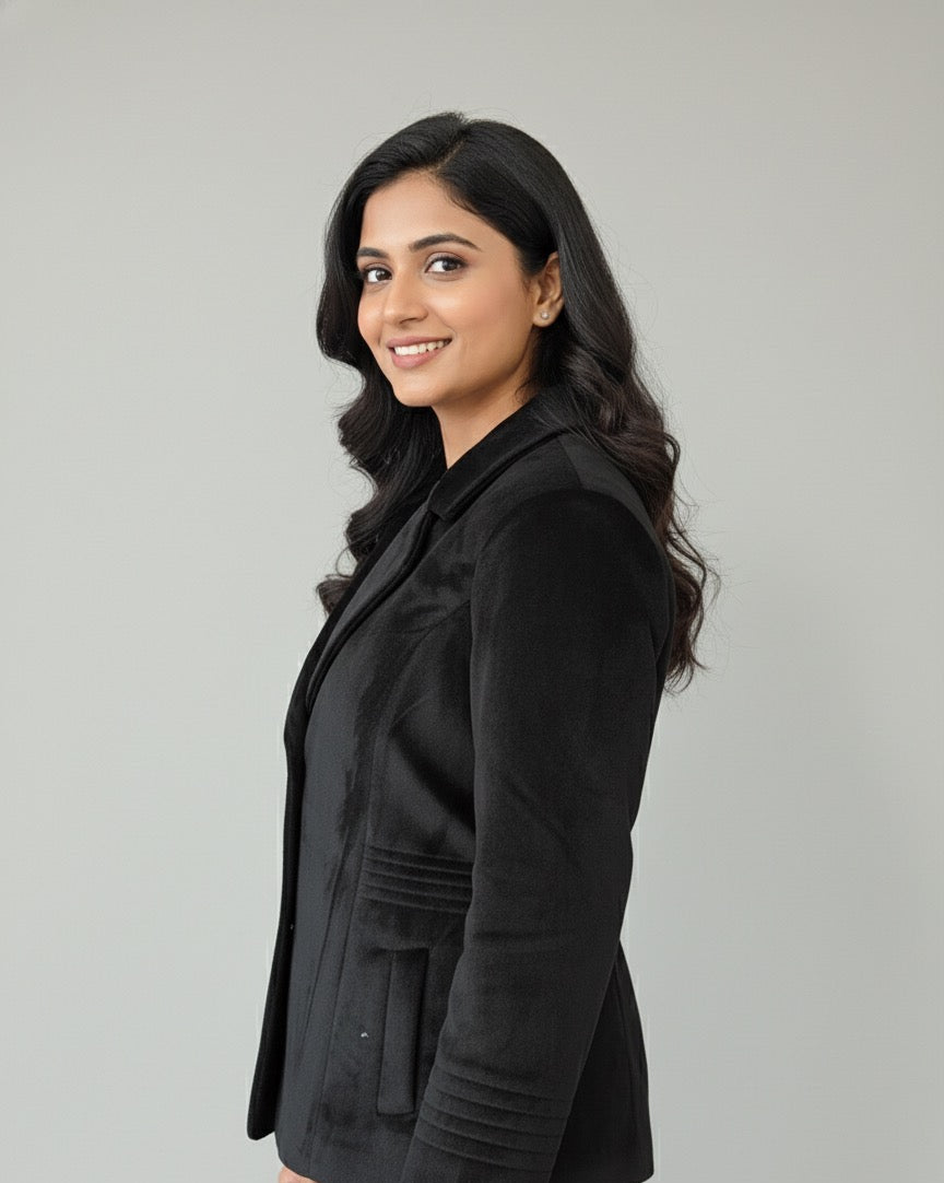 Classic Black Tailored Coat