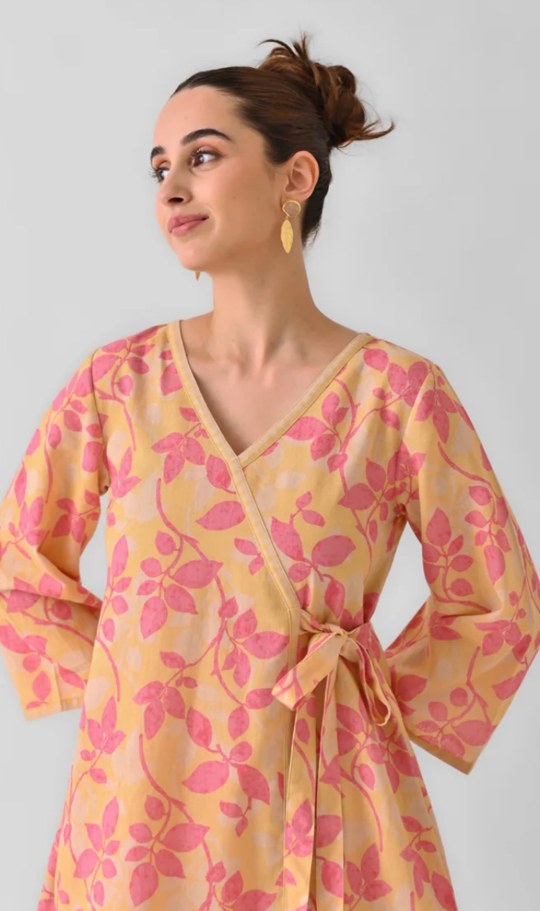 Yellow Angrakha Co-ord Set