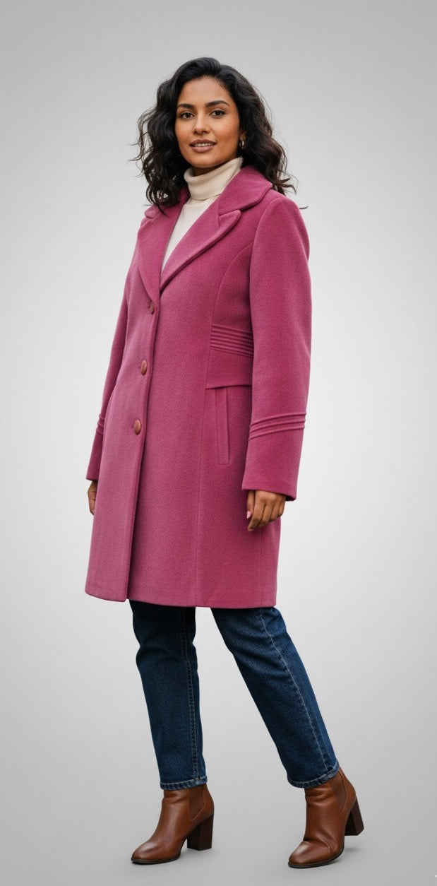 Blush Wool Overcoat ~ Timeless Warmth in Every Thread
