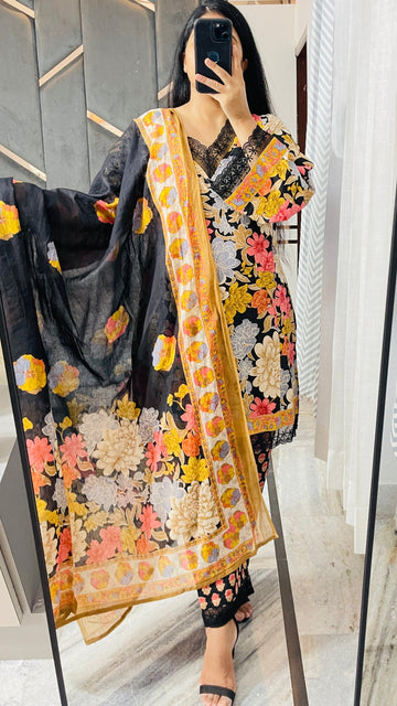 Pakistani Style Kurta Set - Black