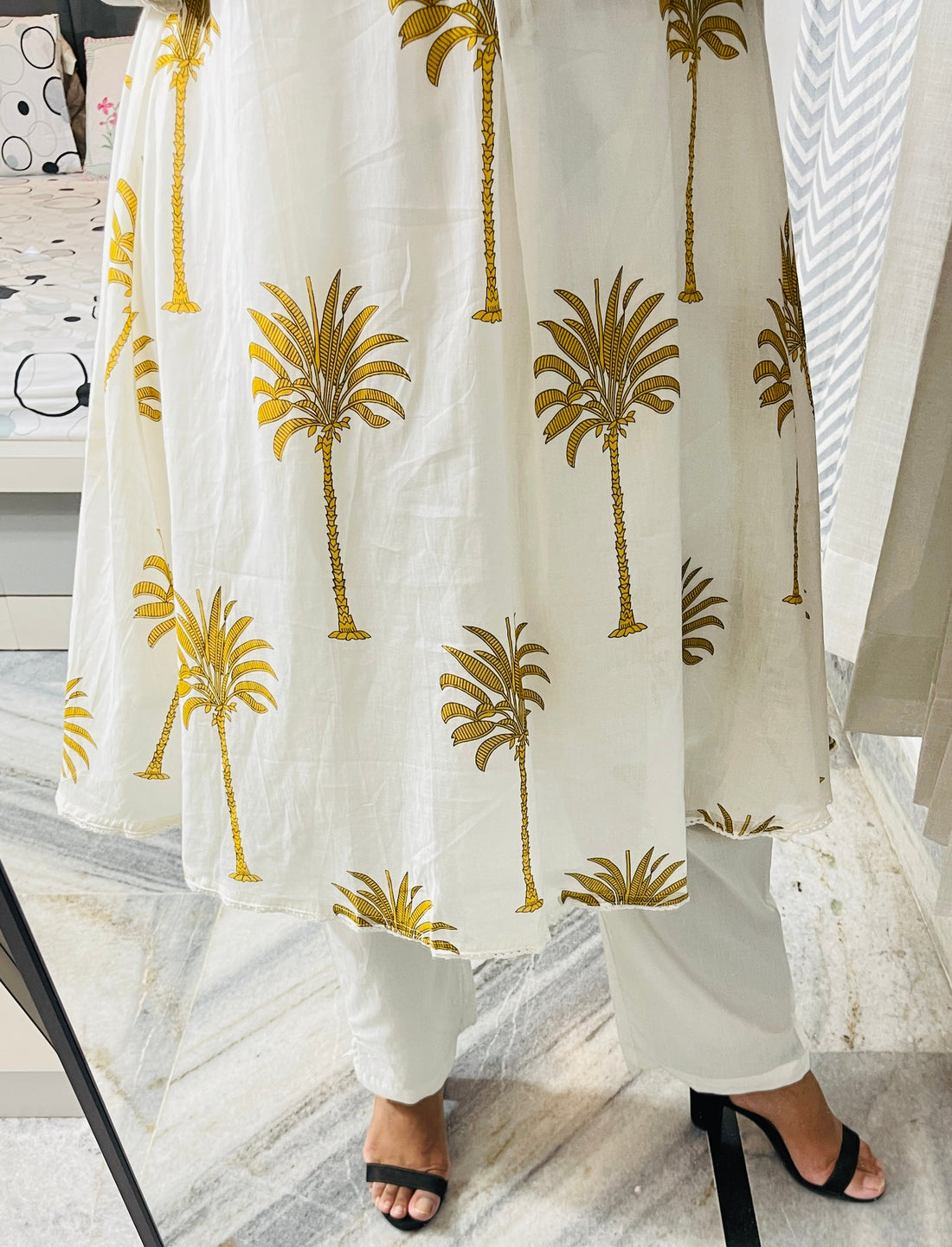Tropical Charm White Kurta Set